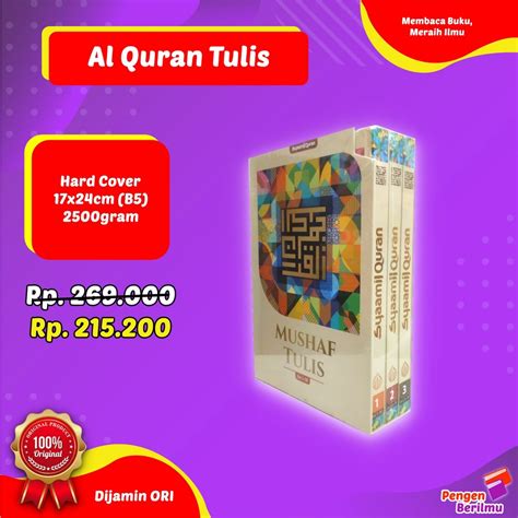 Jual Al Quran Mushaf Tulis B5 Khat Madinah Rasm Utsmani 100 Buku