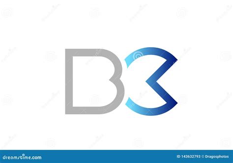 Blue Grey Alphabet Letter Logo Combination Design Stock Vector Illustration Of Element Shape