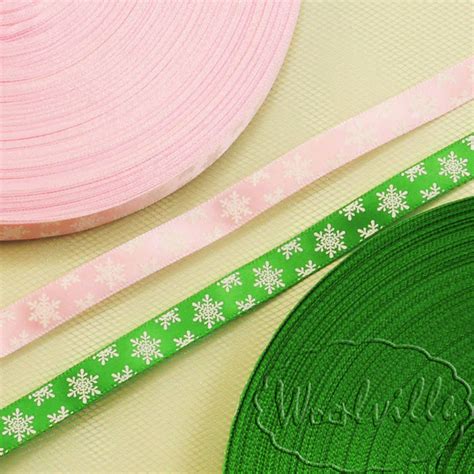 Лента атласная 10 мм "Снежинки" ( атласная лента ) купить в интернет ...