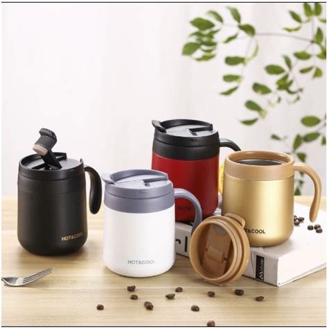 Có sẵn Cốc Giữ Nhiệt HOT COOL Sang Xịn Có Tay Cầm Chất Liệu Inox Cao Cấp Dung Tích Lớn ml