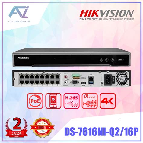 Hikvision DS 7616NI Q2 DS 7616NI Q2 16P 16 Channel 4K NVR IP Camera