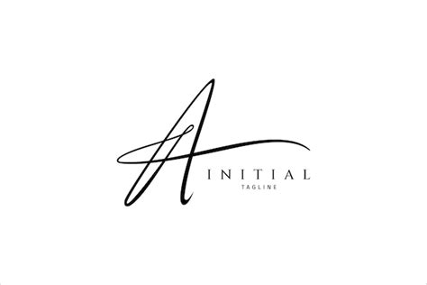 Premium Vector Handwritten Initial Letter A Simple Signature Vector Logo