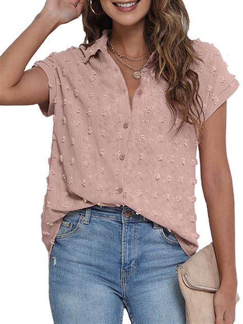 Bothenial Women Button Down Shirts Business Casual Blouses Dressy Work