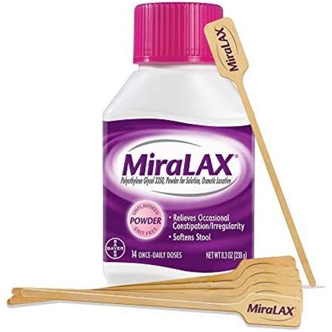 Miralax Laxative Powder For Gentle Constipation Relief