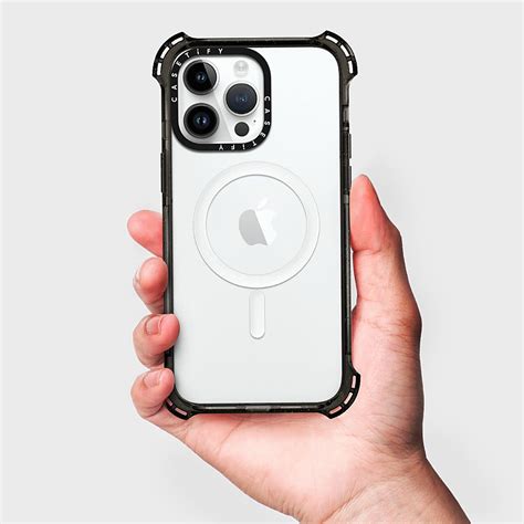 Casetify Bounce Case With Magsafe For Apple Iphone Pro Clear Black