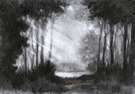 Elemental Strokes Charcoal Renditions Of Natural Atmospheres Drawing