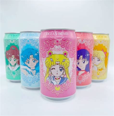 OCEAN BOMB Sailor Moon Sparkling Water Strawberry Flavor 330ml ...