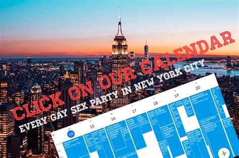CALENDAR OF EVERY GAY SEX PARTY IN NEW YORK CITY Gay Sex In New York City