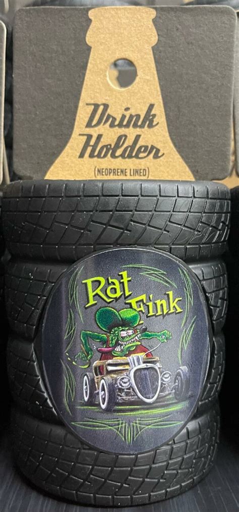 Rat Fink Hot Rod Drink Rubber Coozy Ed Roth S Rat Fink