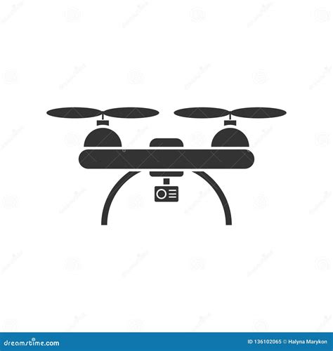 Icono Del Quadrocopter Del Abejón Completamente Ilustración del Vector