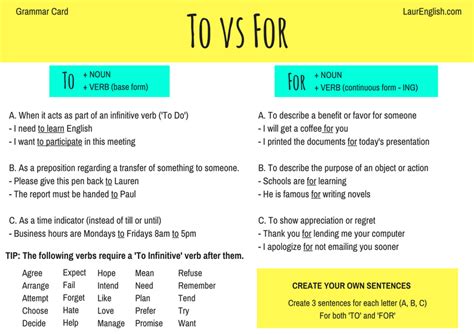 Quando Usar O To Em Ingles - Quando Usar For E To Em Ingles - Infoupdate.org