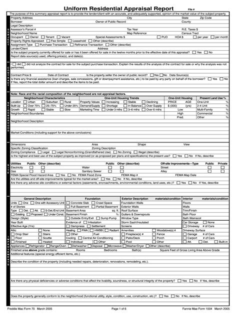 Online Fillable 1004 Appraisal Form 2020 Fill And Sign Printable