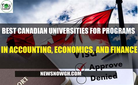 Best Canadian Universities for Programs in Accounting, Economics, and
