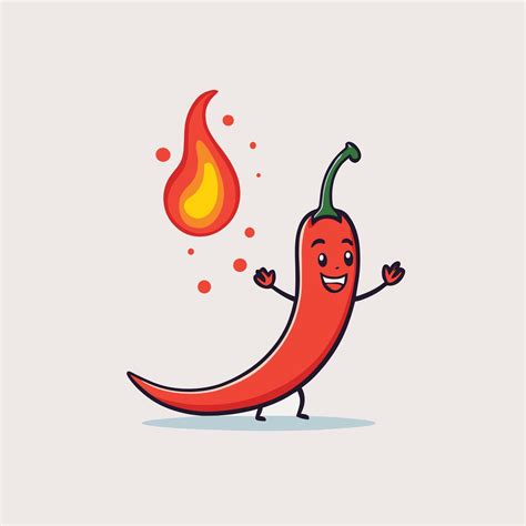 Red Hot Chilli Pepper Clip Art Illustration Vector Design Vector Art At Vecteezy