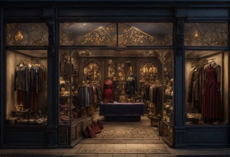 Lexica Vitrine Boutique Médiévale Clothes Shop Dark Fantasy Style
