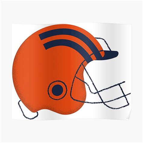 Chicago Bears Nfl Helmet Poster For Sale By Lucevenere Redbubble