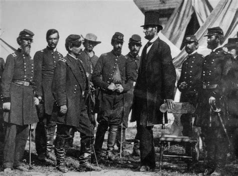Abraham Lincoln At Antietam During Civil War Union Military Leaders