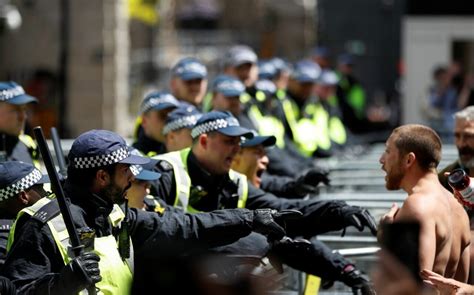 London Protests Live Two Police Officers Injured In Clashes With Far