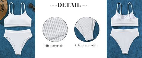 Amazon Lilosy Petite High Waisted Tummy Control Bikini Ribbed Sporty Brazilian Swimsuit Set