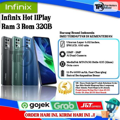 Jual Infinix Hot Play Ram Rom Gb Ex Pernah Pakai Di Seller