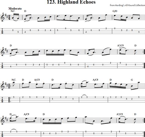 Highland Echoes Mandolin Tab