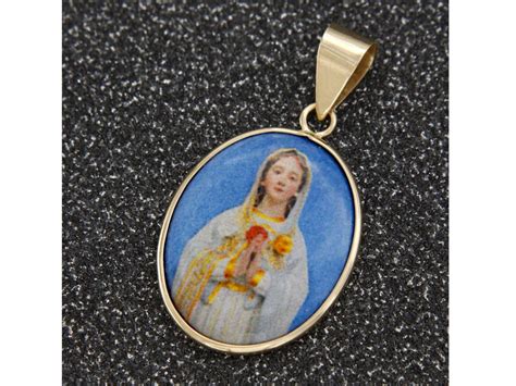 14k Gold Virgin Mary Pendant Gold Mother Mary Pendant Virgin Mary