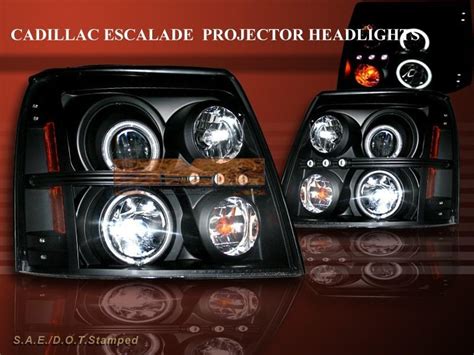 Sell 2002 2006 Cadillac Escalade Two Halo Led Ccfl Projector Headlights