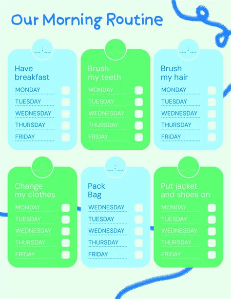 Calendars and Planners | Morning Routine | Printables - Free Coloring