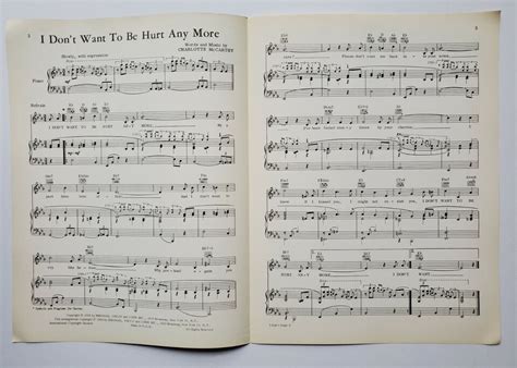 I Don T Want To Be Hurt Anymore Nat King Cole Sheet Music Piano