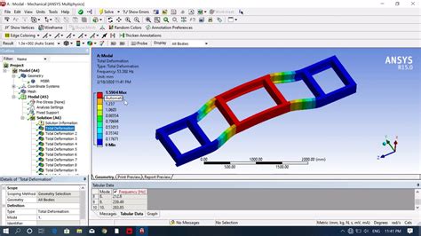 Model Analysis Of Chassis In Ansys Tutorial To Find Mode Shapes And