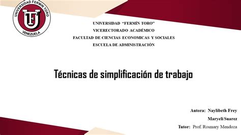 Técnicas de simplificación de trabajo YouTube