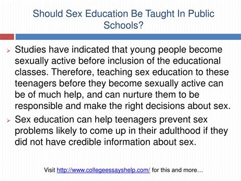 PPT Should Sex Education Be Taught In Public Schools PowerPoint Presentation ID