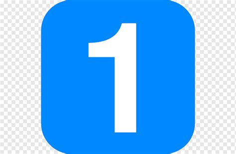 Цифра 1 голубая картинка на белом фоне