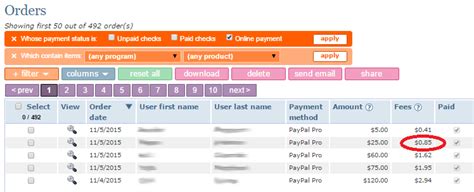 paypal fees