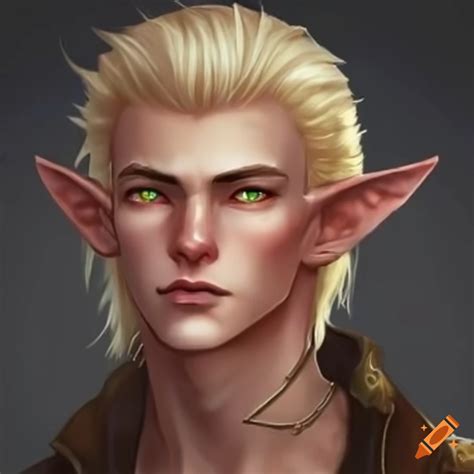 Blonde Charming Male Elf On Craiyon
