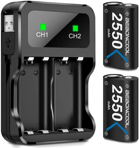 BEBONCOOL Xbox One Rechargeable Battery Pack 2x2550mAh Rechargeable ...