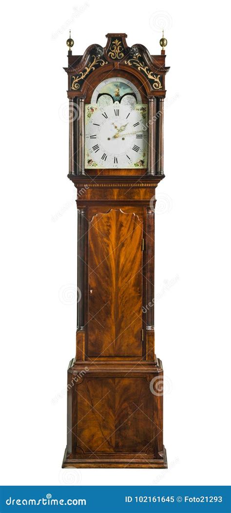 Vintage Grandfather Clock Stock Image Image Of Engraving 102161645