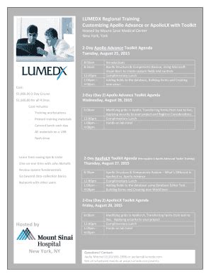 Fillable Online 4 Day Agenda MtSinai Toolkits Fax Email Print PdfFiller