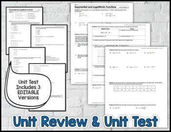 Unit Exponential And Logarithmic Functions Texas Algebra Curriculum