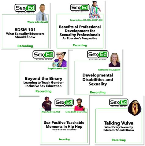 Upcoming Lectures Sex Ed Lecture Series