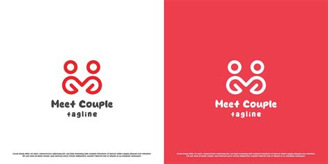 Love Couple Logo Design Illustration Silhouettes Of People Friends