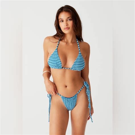 Frankie S Bikinis Pants Jumpsuits Frankies Bikini Striped Tia Bikini X Terry Pants Poshmark