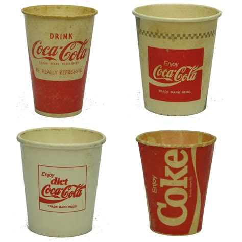 Four Different Waxed Cardboard Coca Cola Cups Abcr Auctions