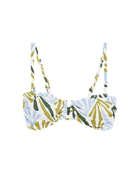 Buy Striped Padded U Wire Bandeau Bikini Top At Marks Spencer
