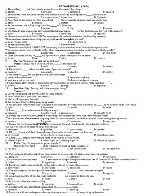 Lexico Grammar 1 Pdf