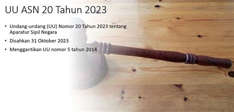 UU ASN 20 Tahun 2023 Undang Undang UU Nomor 20 Tahun 2023 Tentang