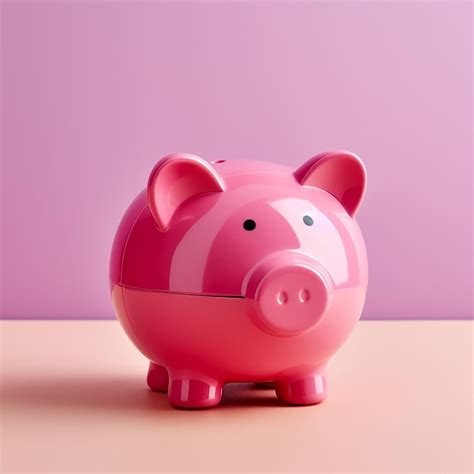 Premium Ai Image Pink Piggy Bank With Hand Inserting Money