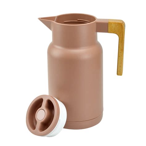 Garrafa Térmica Café Chá Nórdica Nude Cabo Bambu