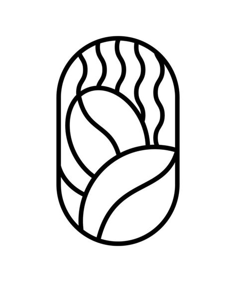 Vector Coffee Beans Logo For Cafe Or Shops