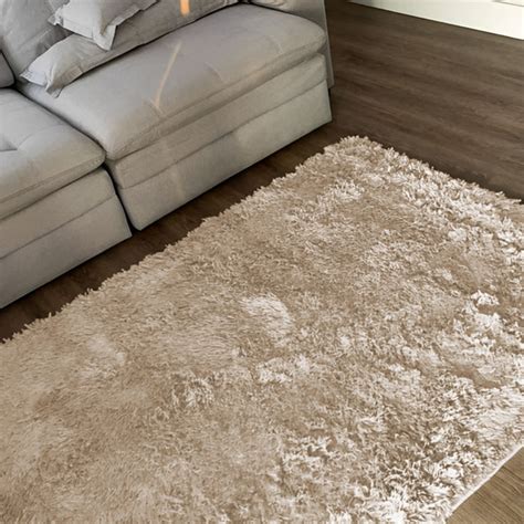 Tapete Peludo Moderno Para Quarto X Cm Casen Nude Leroy Merlin